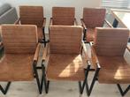 Prachtige set 6 eetkamerstoelen te koop!, Huis en Inrichting, Stoelen, Bruin, Ophalen of Verzenden, Zo goed als nieuw, Metaal