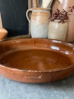 Brocante* oude doorleefde ovenschaal, Antiek en Kunst, Ophalen of Verzenden