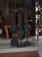3 Houten Ornamenten op voet, Ophalen of Verzenden, Gebruikt