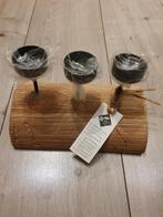 Nieuw houten waxinelichthouder, Nieuw, Ophalen of Verzenden, Hout, Kandelaar