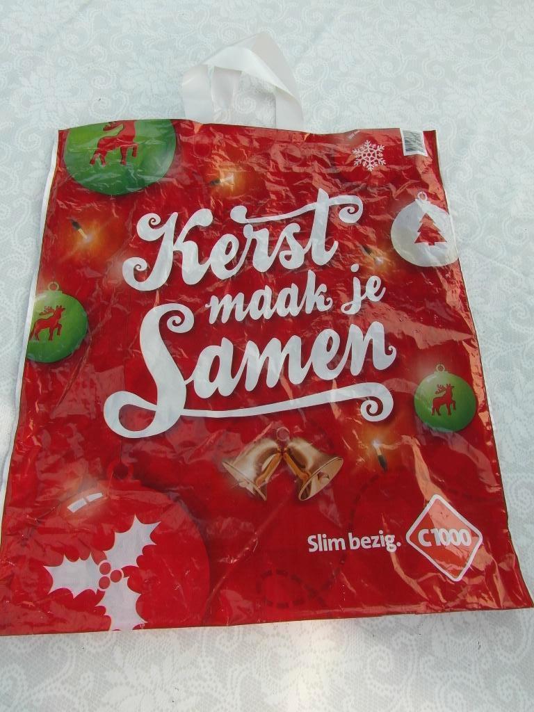 c1000 plastic tas van supermarkt  Kerst maak je samen, C1000, Ophalen of Verzenden