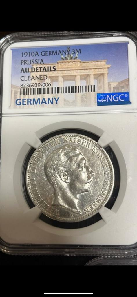 💎💎3 x 3 mark zilver ngc certificaat mooie munten 💎💎, Postzegels en Munten, Munten | Europa | Niet-Euromunten, Duitsland, Zilver