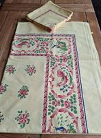 Vintage tafelkleed, hanen, pauwen, M.I.E. Ribeauville, Elzas, Ophalen of Verzenden