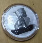 Zilver 1 oz munt Tuvalu - Bart Simpson 2020 - Simpsons, Ophalen, Zilver