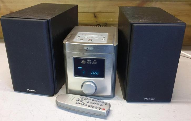 Philips mc-175 stereo set + pioneer speakers + bluetooth, Audio, Tv en Foto, Stereo-sets, Cd-speler, Speakers, Philips, Ophalen of Verzenden