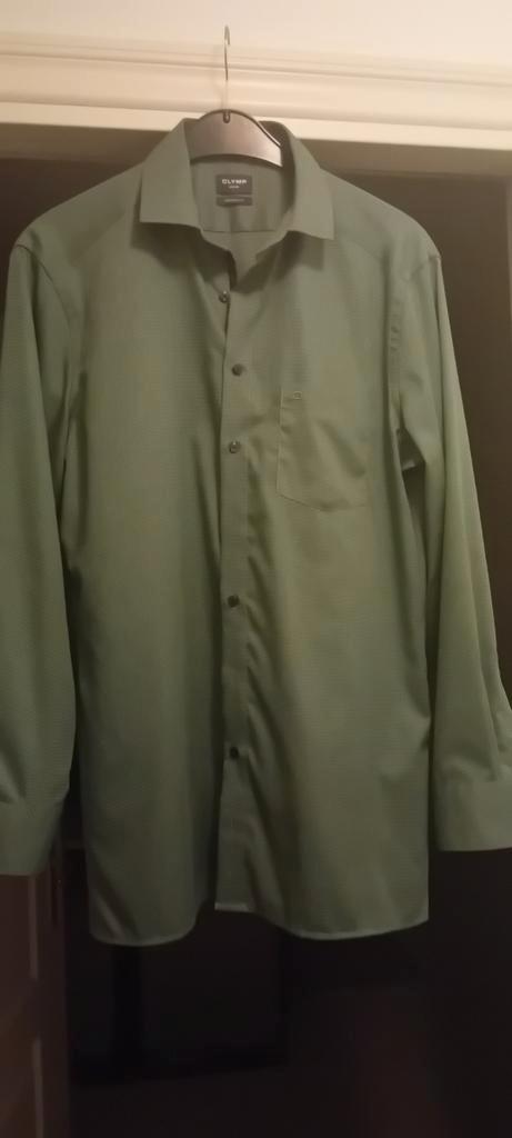 Olymp Strijkvrij Overhemd Maat 42 - Groen, Kleding | Heren, Overhemden, Nieuw, Halswijdte 41/42 (L), Groen, Ophalen