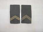 Setje rangonderscheiding sergeant voor schouder, Ophalen of Verzenden, Landmacht, Nederland, Embleem of Badge