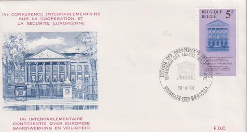 België 1980 EUROPA Samenwerking S152, Postzegels en Munten, Postzegels | Eerstedagenveloppen, Onbeschreven, Europa, Ophalen of Verzenden