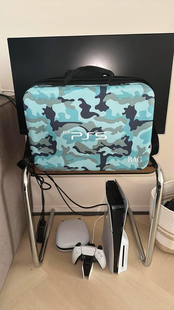 PS5 + MSI Monitor + Sensual Edge Controller + koffer, Spelcomputers en Games, Spelcomputers | Sony PlayStation 5, Gebruikt, Playstation 5