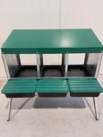 Legnest metaal, 3 vaks, Dieren en Toebehoren, Pluimvee | Toebehoren, Ophalen, Zo goed als nieuw, Overige typen