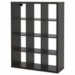 GRATIS Zwartbruin Kallax (IKEA) met 12 vakken, Ophalen, Gebruikt, 25 tot 50 cm, Minder dan 100 cm