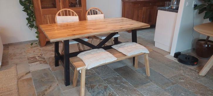 Eettafel Skogsta Ikea, Huis en Inrichting, Tafels | Eettafels, Zo goed als nieuw, 50 tot 100 cm, 150 tot 200 cm, Vier personen
