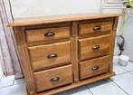 Commode van massief grenenhout, Overige houtsoorten, 100 tot 150 cm, 5 laden of meer, Onbekend