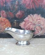 Antieke verzilverde sauskom “Brasserie – Landolt – GENÈVE”, Antiek en Kunst, Ophalen of Verzenden