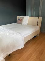 160x200 ledikant lattenbodem 2 personen bed wit, Huis en Inrichting, Slaapkamer | Bedden, Ophalen, Wit, Tweepersoons, Zo goed als nieuw