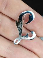 Een prachtige zilveren broche met de letter L Zilver (835), 18 tot 19, Ophalen of Verzenden, Zo goed als nieuw, Dame