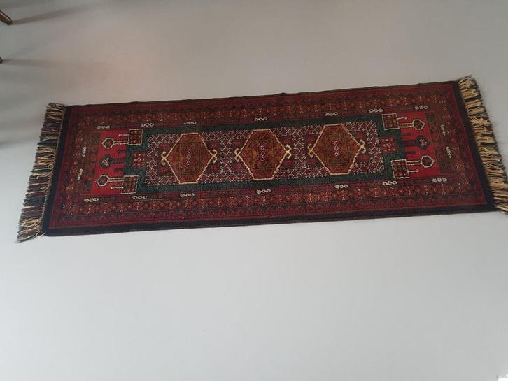 Wollen Lopertje, kleedje met franjes - Vintage jaren 60-70, Huis en Inrichting, Stoffering | Tapijten en Kleden, Gebruikt, Minder dan 50 cm
