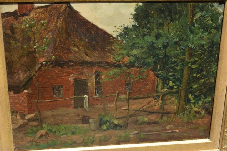 TAMSON, GEORGE MARINUS Mooi Schilderij Olieverf op Paneel K2, Antiek en Kunst, Kunst | Schilderijen | Klassiek, Verzenden