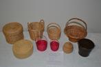 Partij mooie oude rieten mandjes NR 8713, Ophalen of Verzenden, Zo goed als nieuw, Rond, Riet