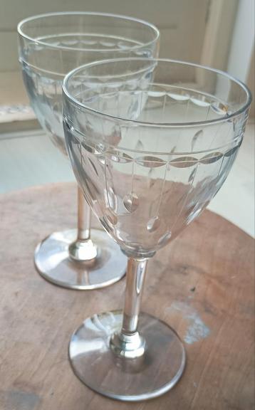 Kristallen Wijnglazen - Vintage Stijl beschikbaar voor biedingen