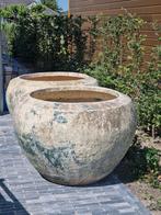 2 Hele grote tuinpotten plusminus 100 cm breed en 70 cm hoog, Ophalen, Gebruikt, 100 cm of meer, Rond