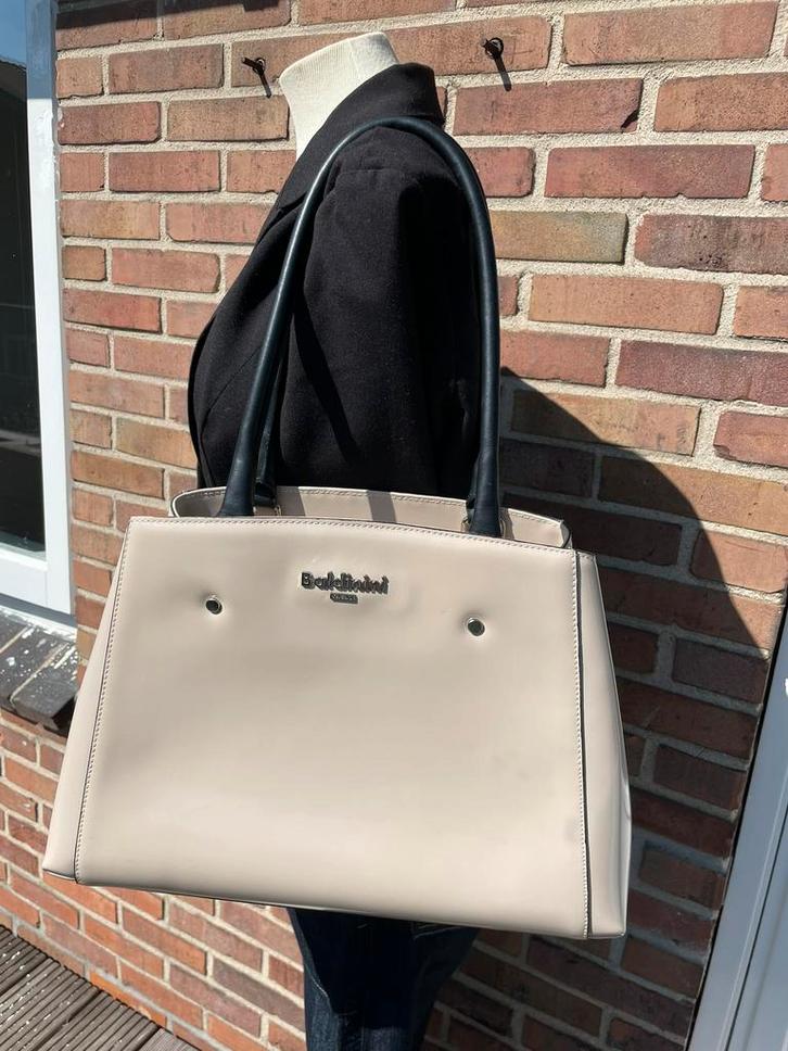 Baldinini handtas leer, Sieraden, Tassen en Uiterlijk, Tassen | Damestassen, Gebruikt, Handtas, Beige, Ophalen of Verzenden