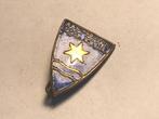 Emaille RELIGIE Broche (Blauw/Messingkleur)., Verzamelen, Speldjes, Pins en Buttons, Verzenden, Zo goed als nieuw, Overige onderwerpen