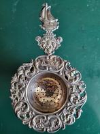 vintage verzilverd Theezeefje met opvangbakje Douwe Egberts, Antiek en Kunst, Antiek | Goud en Zilver, Ophalen of Verzenden, Zilver