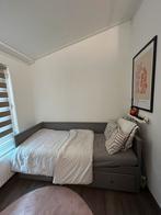 Grijze Ikea Hemnes bed 80x200 + matras, Ophalen, Tweepersoons, Zo goed als nieuw, 80 cm