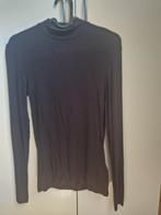 Amisu longsleeve rib | zwarte shirt dichte hals | maat small, Ophalen of Verzenden, Zo goed als nieuw, Maat 36 (S), Zwart