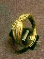 310195-4 14K gouden ring gezet met 5 diamanten briljantgesle, Goud, 18 tot 19, Goud, Met edelsteen