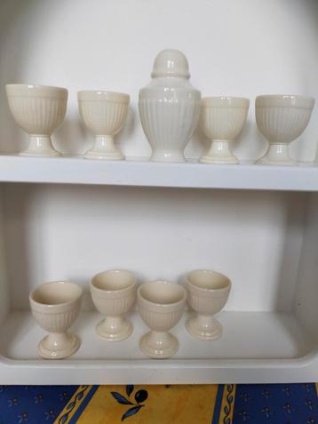 Wedgwood Edme: 8 Eierdopjes & strooier. Dopjes €4.-per stuk  beschikbaar voor biedingen