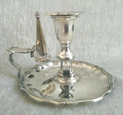 Verzilverde blaker met dover antiek uit Engeland, 11 cm hoog, Antiek en Kunst, Antiek | Kandelaars, Overige materialen, Ophalen of Verzenden