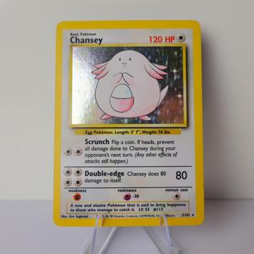 Pokémon kaart Chansey Base Set Holo 3/102 beschikbaar voor biedingen