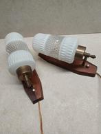 Wandlampjes, Huis en Inrichting, Lampen | Wandlampen, Ophalen, Gebruikt, Vintage, wandlampje, Glas