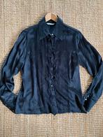 Zwart zijde western blouse 40-42, Kleding | Dames, Blouses en Tunieken, Ophalen of Verzenden, Zo goed als nieuw, Zwart