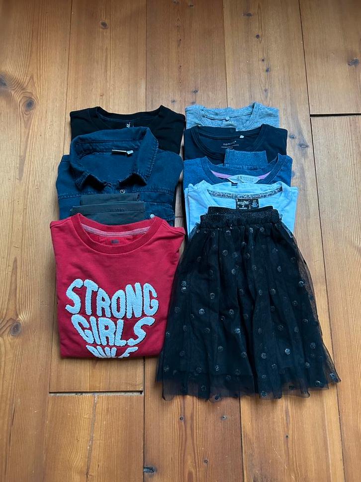 Kledingpakket meisje maat 134-140 rokje/longsleeves/jurkjes, Kinderen en Baby's, Kinderkleding | Kinder-kledingpakketten, Gebruikt