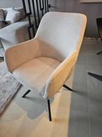4 eetkamerstoelen beige stof, Huis en Inrichting, Stoelen, Ophalen, Zo goed als nieuw, Overige kleuren, Stof