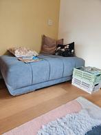 Grote grijsblauwe hocker - Zo goed als nieuw!, Huis en Inrichting, Ophalen, 100 tot 125 cm, Zo goed als nieuw, Metaal
