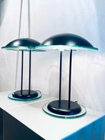 2 Herda tafellampen Nederlands jaren 80, Huis en Inrichting, Lampen | Tafellampen, Ophalen of Verzenden, Zo goed als nieuw, Glas