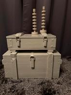 2 kistjes beige, Huis en Inrichting, Woonaccessoires | Kisten, Ophalen, Zo goed als nieuw, 50 tot 100 cm, Minder dan 50 cm