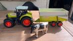 Dickie toys Claas tractor met aanhangwagen en koe, Ophalen, Zo goed als nieuw