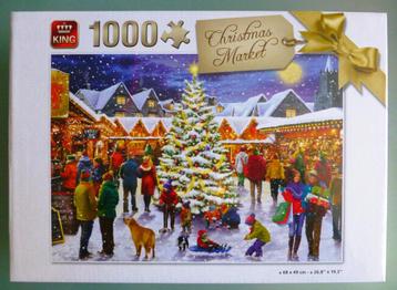 Nieuw: King puzzel Christmas Market 2024 (1000 stukjes) beschikbaar voor biedingen