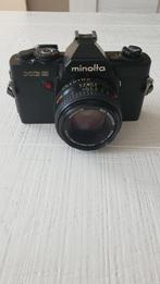 Minolta XG9 Spiegelreflexcamera + Minolta MD Rokkor 50mm, Audio, Tv en Foto, Fotocamera's Analoog, Ophalen of Verzenden, Zo goed als nieuw