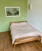 Grenen ikea bed met lonset lattenbodem, Ophalen, Tweepersoons, 140 cm, Zo goed als nieuw