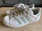 Adidas superstar 38,5 wit-mintgroen, Gedragen, Ophalen of Verzenden, Wit, Sneakers of Gympen