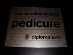 Bordje Voet en Schoenkundig PEDICURE Diploma S.V.O, Antiek en Kunst, Curiosa en Brocante, Ophalen of Verzenden