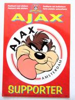 Vintage Ajax Supporter postkaart met Taz sticker (uit 2000), Ophalen of Verzenden, Zo goed als nieuw, Ajax, Poster, Plaatje of Sticker