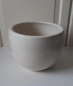 Grote crèmekleurige bloempot, Tuin en Terras, Bloempotten, Rond, Binnen, Ophalen of Verzenden, Zo goed als nieuw