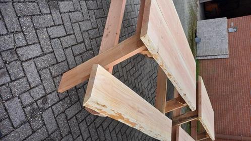 Picknick tafels boomstam, Tuin en Terras, Picknicktafels, Nieuw, Rechthoekig, Hout, Ophalen of Verzenden